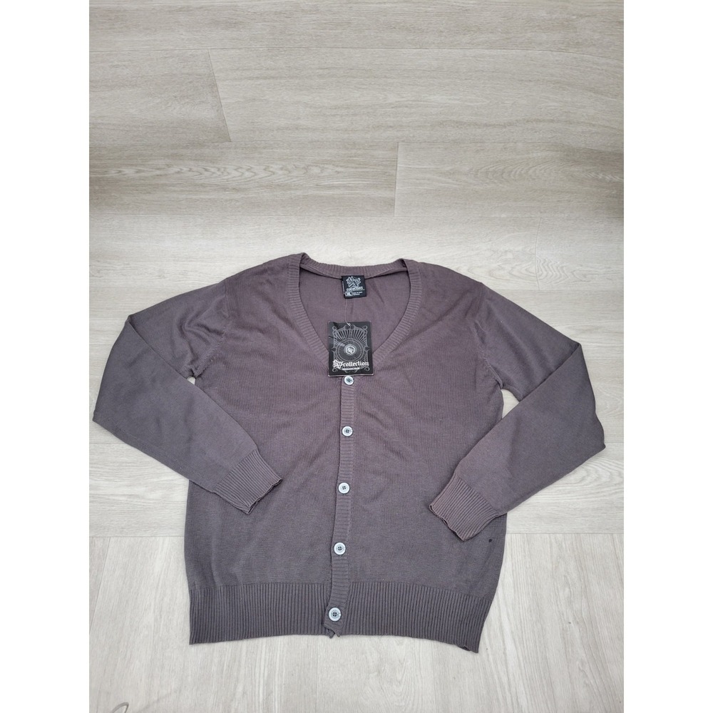 NWT SP Collection By Southpole Cardigan Men's XL Dark Gray Button Front Sweater